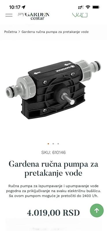 Sredstva za navodnjavanje: Gardena ručna pumpa za pretakanje vode (model prema slici) - — 3