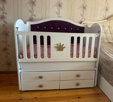 hava dosekleri: Для девочки и мальчика, Б/у, Четырехугольная, Колыбель, С матрасом