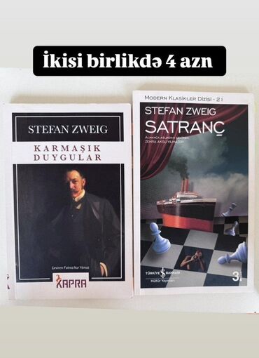 Bədii ədəbiyyat: Stefan Zweigin "Qarışıq Duyğular" və "Şahmat" əsərləri birlikdə