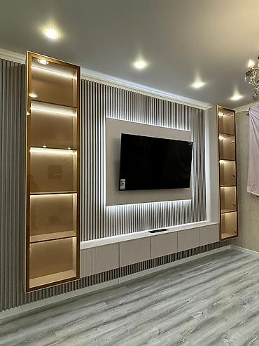 Кухонные гарнитуры: Кухонный гарнитур, цвет - Серый, МДФ — 54