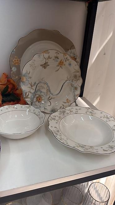 dish sets: Наборы столовой посуды с растительными и цветочными принтами - — 7