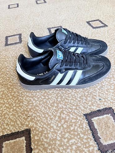 samba: Adidas Samba — классические кроссовки/кеды. - Цвет: черный с белыми — 2