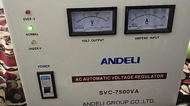 stabilizator satilir: TƏCİLİ SATILIR 340₼ alınıb ünvan Masazır ANDELI SVC-7500VA – AC — 1