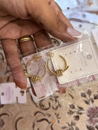 Bijuteriya dəstləri: Qızılı rəngli aksesuarlar seti – paslanmayan poladdan (316L) — 19