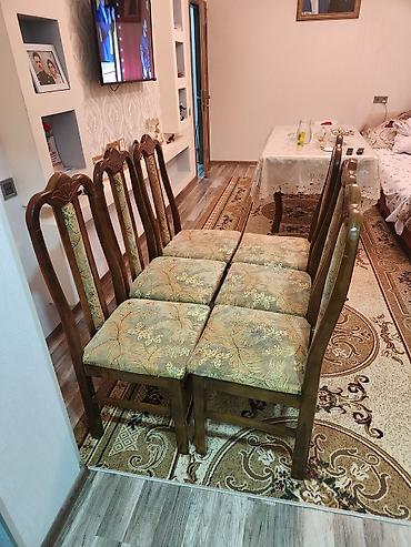 iwlenmiw stullar: İşlənmiş, Açılmayan, Dördbucaq masa, 6 stul — 1