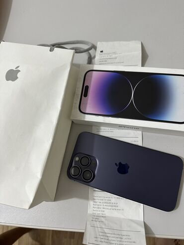 айфон 14pro max: IPhone 14 Pro Max, Б/у, 256 ГБ, Deep Purple, Кабель, Коробка, 89 %