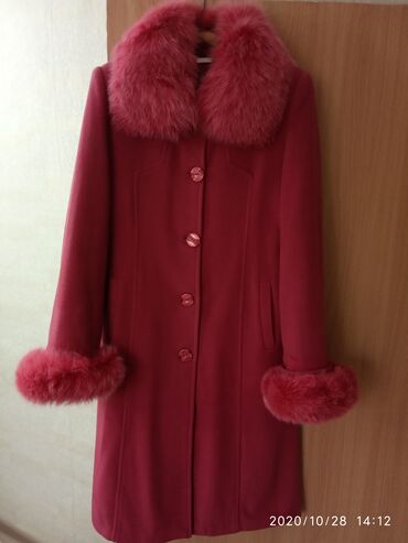 calvin klein for her: Пальто Calvin Klein, L (EU 40), цвет - Розовый