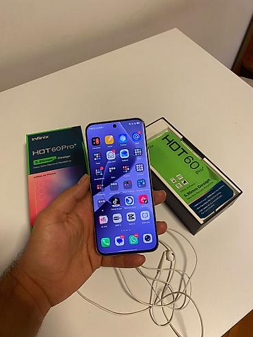 infinix hot 60i: Infinix Hot 60 Pro+, 256 GB, rəng - Gümüşü, Sensor — 8