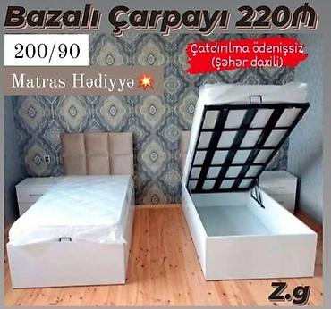 matras ucuz: Bazalı tək nəfərlik çarpayı - Ölçü: 200 x 90 sm - Bazalı konstruktor — 1