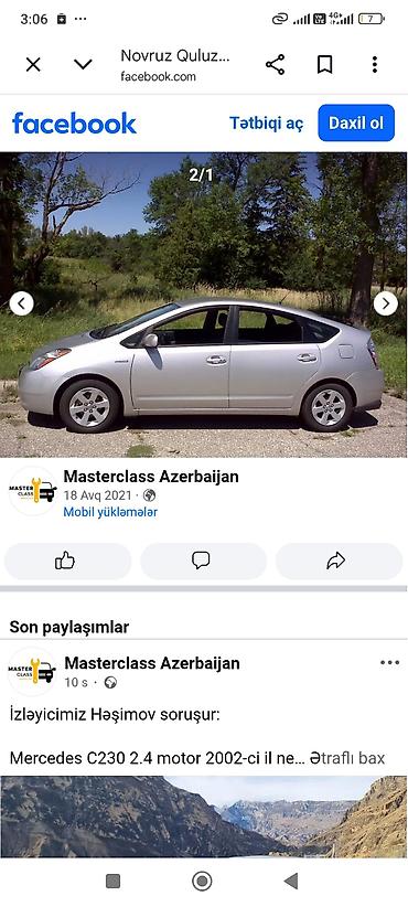 byd gunluk kirayə: Prius 20 kuza 150 depazit gündəlik 25 AZN hər bir rasxod biz tərəfdən — 1