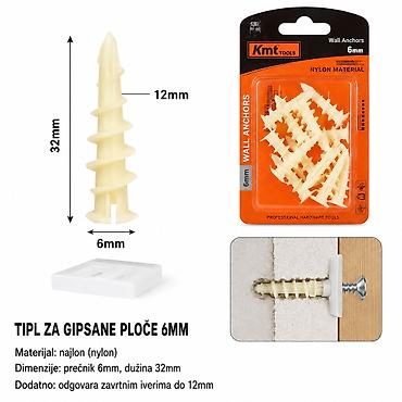 KMT Spiralni tipl 9368160 Spiralni tipl za gipsane ploče, praktičan