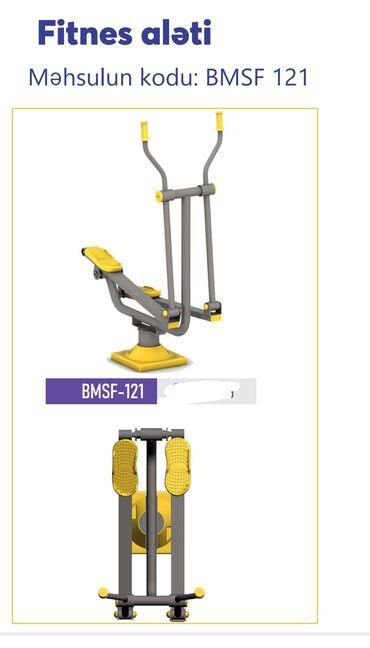 Digər trenajorlar: Açıq hava fitnes avadanlıqları – sarı/qrafit rəng palitrası, metal — 61