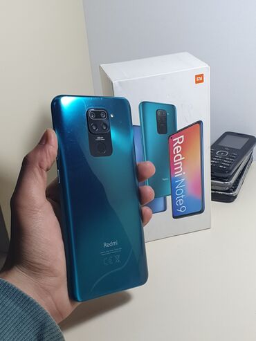 Xiaomi: Xiaomi Redmi Note 9, 64 GB, rəng - Mavi, 
 Barmaq izi, Face ID