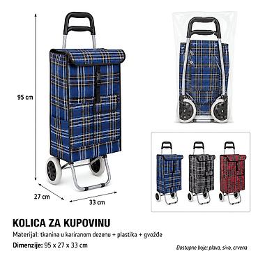 prodajem raskovnik: KMT Kolica za kupovinu sa dva točka 5412002 Lagana i praktična kolica — 1