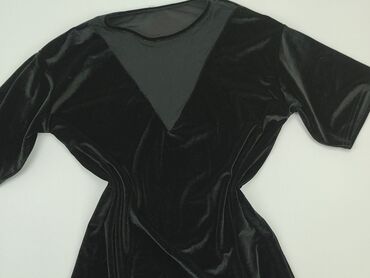 czarna sukienki midi z rozcięciem: Sukienka, L, stan - Bardzo dobry