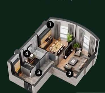 o store: 1 комната, 43 м², Элитка, 9 этаж, ПСО (под самоотделку) — 3