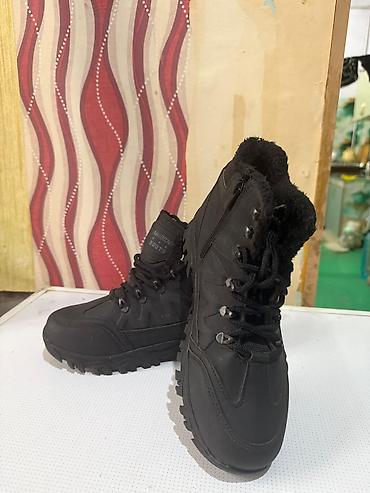 qış ayaqqabı: Qışlıq kişi botları – qara rəng - Model: Awinor Boots (etiketdə qeyd — 2