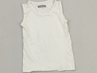 biała bluzka dla dziewczynki z krótkim rękawem: Bluzka, 8 lat, 122-128 cm, stan - Zadowalający