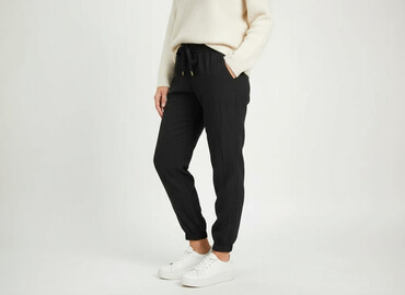 spodnie dresowe by o la la: Material trousers for women, size L