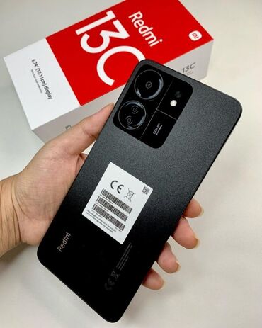 Redmi 13C, 128 ГБ, цвет - Черный, Отпечаток пальца