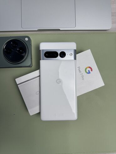 OnePlus: Google Pixel 7 Pro, Б/у, 128 ГБ, цвет - Белый, 1 SIM, eSIM