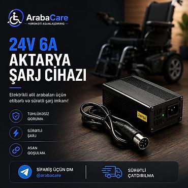 24V 6A Aktyarı Şarj Cihazı – elektrikli əlil arabaları üçün etibarlı