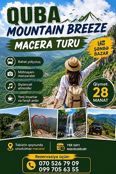 daxili turlar: Quba Mountain Breeze Macəra Turu - Həftəsonu (şənbə–bazar) proqramı - — 1