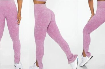 only pantalone: S (EU 36), Lycra, color - Pink, Single-colored