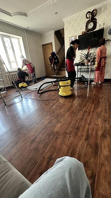 Башка кызматтар: Бөлмөлөрдү тазалоо, | Жалпы тазалоо, Оңдоо иштеринен кийин тазалоо, Терезелерди жуу, | Батирлер, Үйлөр — 3