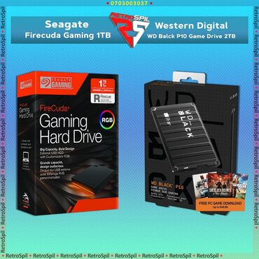 Modemlər və şəbəkə avadanlıqları: Xarici Sərt disk (HDD) Seagate, 2 TB, 7200 RPM, 2.5", Yeni