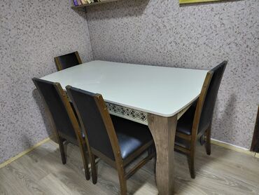metbex ucun stol stul: Для гостиной, Б/у, 4 стула