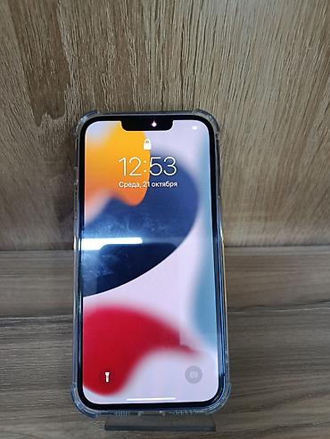 апл 12: IPhone 13, Б/у, 128 ГБ, Синий, Чехол, 81 % — 1