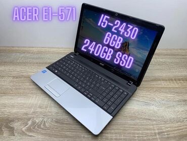 Ноутбуки и нетбуки: Ноутбук, Acer, 6 ГБ ОЗУ, Intel Core i5, 15.6 ", Б/у, Для работы, учебы, память SSD