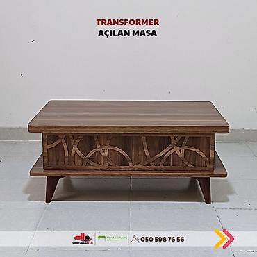 Masalar: Jurnal masası, Yeni, Transformer, Dördbucaq masa — 4