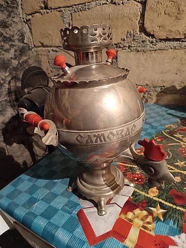 2.5mm kabel: Samovar temalı dekorativ çaydan/samovar - Material:latun korpus — 1