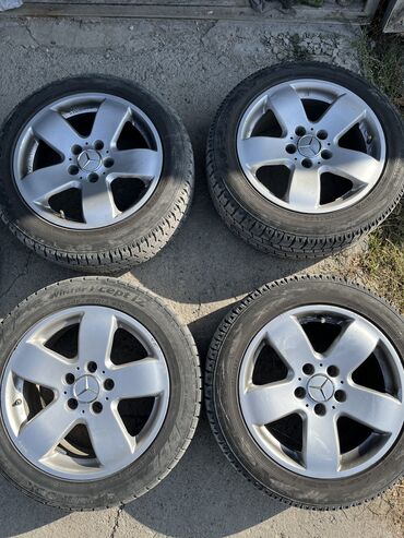 хромированные диски: Дөңгөлөктөр монтажда 205 / 55 / R 16, Кыш, Колдонулган, Комплект, Жеңил унаалар, Куйма, тешиктери - 5