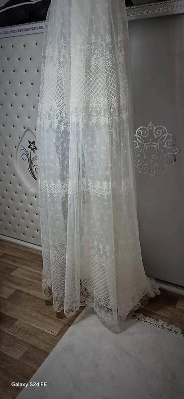 Zavese i draperije: Zavese od tila sa bogatim vezom – više dezena - Materijal: proziran — 40