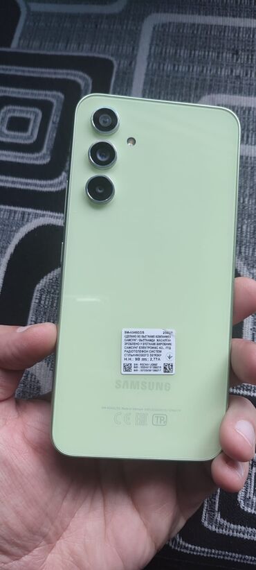 samsung telfonlari: Samsung Galaxy A52 5G, 256 GB, rəng - Yaşıl, Sensor, Barmaq izi, İki sim kartlı