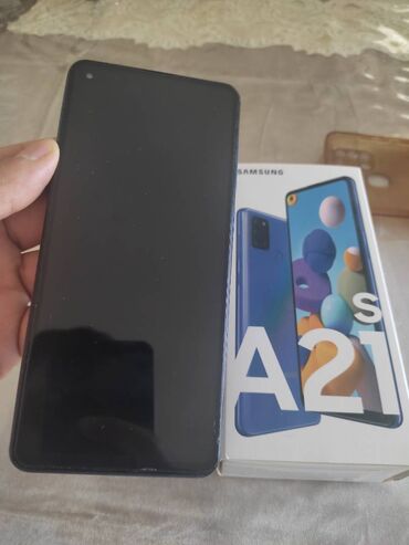Daş yunu: Samsung Galaxy A21S, 32 GB, rəng - Göy, İki sim kartlı