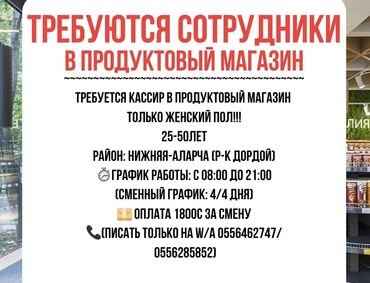 работа для мамочек в декрете на дому: Талап кылынат Кассир, Иш тартиби: Нөөмөттүк график, 3-5 жылдык тажрыйба, Карьера жактан көтөрүлүү, Толук жумуш күнү