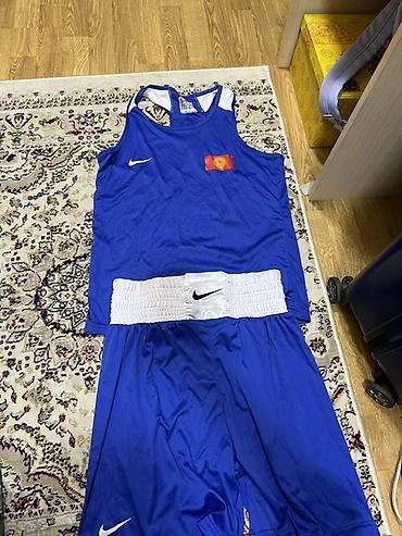 nike tech flice: Боксерская форма Nike — майка и шорты - Цвет: синий с белыми — 1