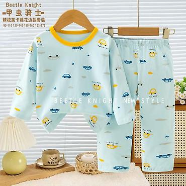 termo corab: Uşaq üçün iki hissəli pijama dəsti - Model: Uzunqol köynək + uzun — 4