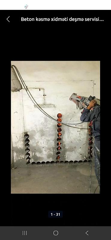 Beton işləri: Beton kəsmə və deşmə xidməti - Armaturlu/armatursuz beton — 3