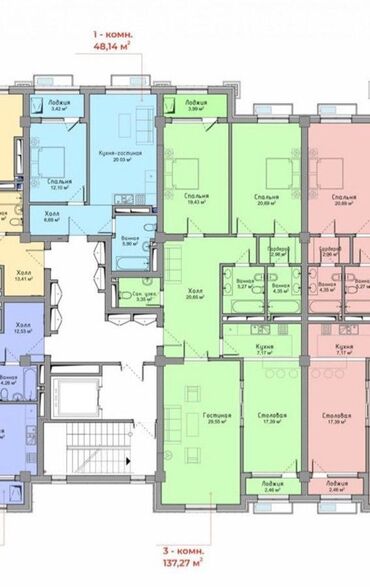 вторичное жилье: 3 комнаты, 137 м², Элитка, 10 этаж, ПСО (под самоотделку)