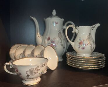 çay desti: Çay dəsti, rəng - Ağ