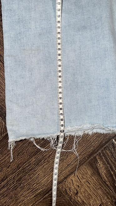 light blue: Джинсы, Прямые, Турция, Средняя талия, С бахромой, M — 5