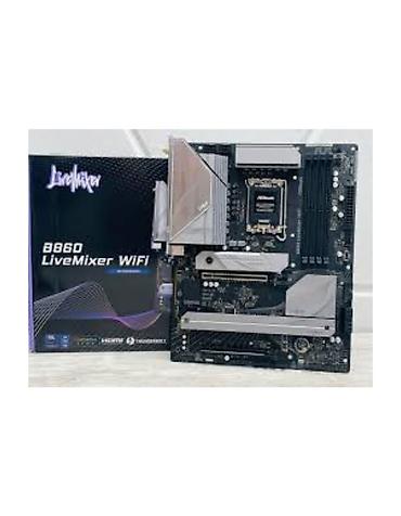 ddr 4 plata: ASRock B860 LiveMixer WiFi ana platası Intel B860 çipseti və LGA1851 — 1