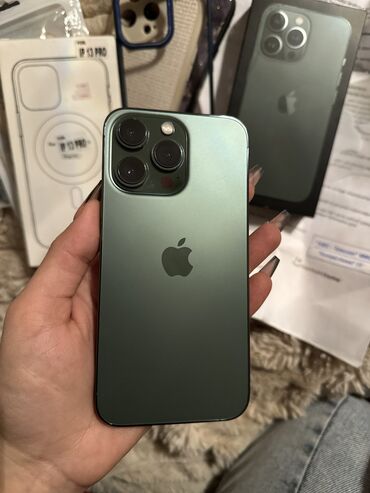 Apple iPhone: IPhone 13 Pro, 128 GB, Alpine Green, Zəmanət, Barmaq izi, Simsiz şarj