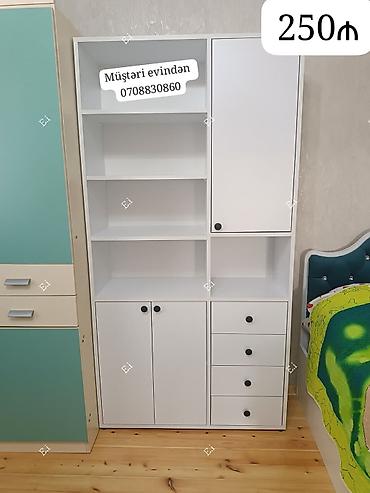 Ağ rəngli çoxfunksiyalı kitablıq/komod - Üst hissədə açıq rəflər lalafo.az -da Ağ rəngli çoxfunksiyalı kitablıq/komod - Üst hissədə açıq rəflər