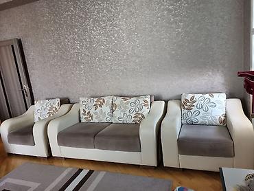 Mebel: İşlənmiş, Divan, 2 kreslo, Bazalı, Açılan — 1